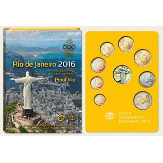 Set of 8 Slovak coins 2016 RIO (Proof)