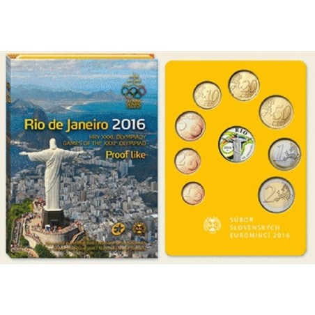 Euromince mince Súbor 8 Slovenských mincí 2016 RIO (Proof)