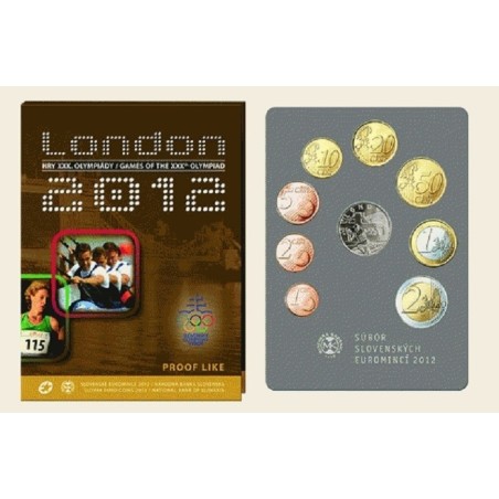 eurocoin eurocoins Set of 8 Slovak coins 2012 London (Proof)