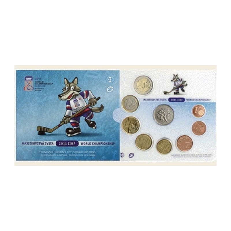 eurocoin eurocoins Set of Slovak coins 2011 - Hockey (BU)