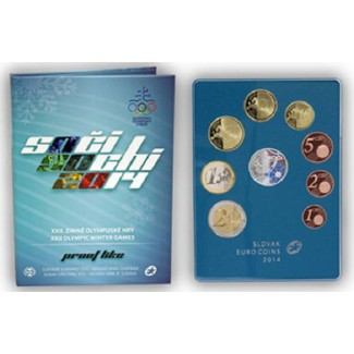 Euromince mince Súbor Slovenských mincí 2014 \\"Soči\\" (Proof)