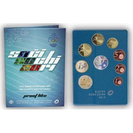 eurocoin eurocoins Set of Slovak coins 2014 \\"Sochi\\" (Proof)