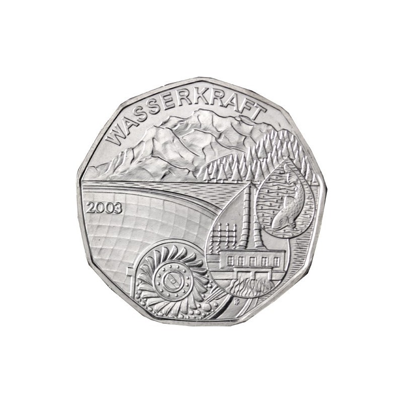 Euromince mince 5 Euro Rakúsko 2003 Rok vody - sila vody (UNC)