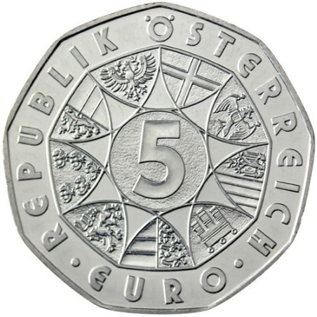 Euromince mince 5 Euro Rakúsko 2004 Rozšírenie EU (UNC)