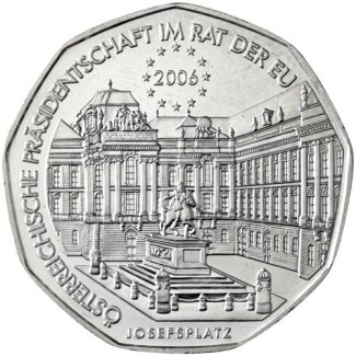euroerme érme 5 Euro Ausztria 2006 - Az EU elnökség (UNC)