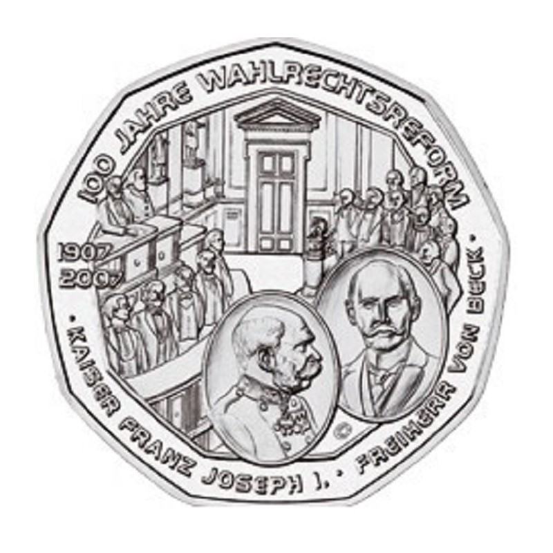 Euromince mince 5 Euro Rakúsko 2007 - Volebné právo (UNC)