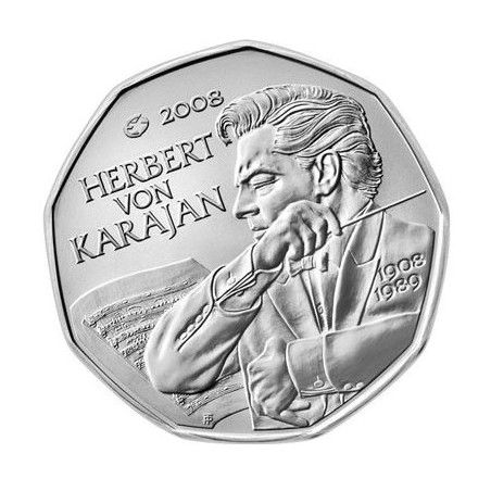 euroerme érme 5 Euro Ausztria 2008 - Herbert von Karajan (UNC)