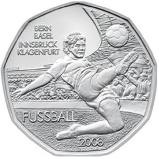euroerme érme 5 Euro Ausztria 2008 - Labdarúgás 1 (UNC)