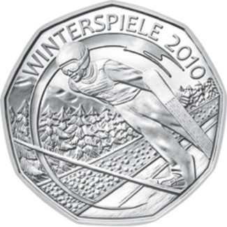 eurocoin eurocoins 5 Euro Austria 2010 Ski jump (UNC)