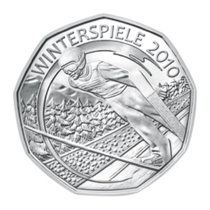 Euromince mince 5 Euro Rakúsko 2010 Skok na lyžiach (UNC)