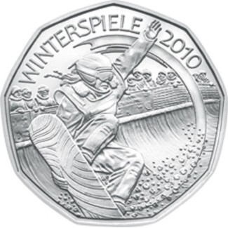 Euromince mince 5 Euro Rakúsko 2010 Snowboard (UNC)
