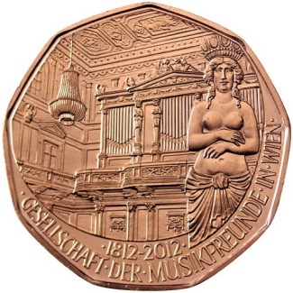 Euromince mince 5 Euro Rakúsko 2012 - Priatelia hudby (UNC)