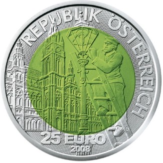 euroerme érme 25 Euro Ausztria 2008 - A fény (Niob)