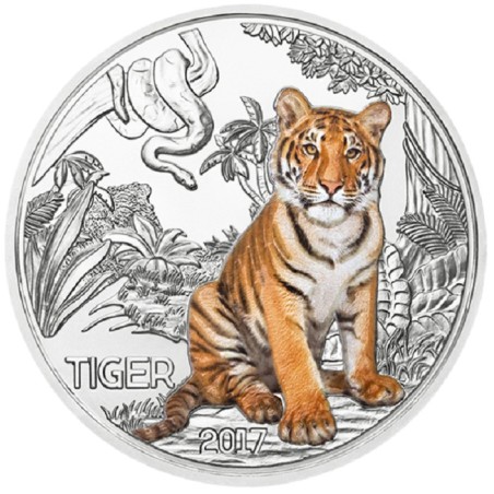 Euromince mince 3 Euro Rakúsko 2017 - Tiger (UNC)