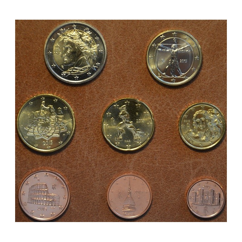 Euromince mince Sada 8 talianskych mincí 2015 (UNC)