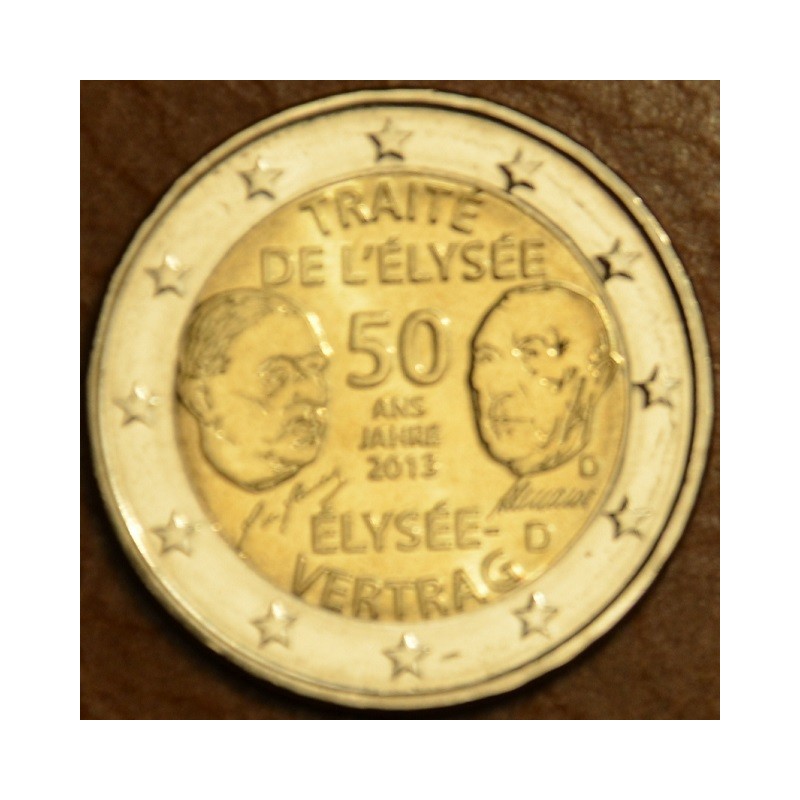 Euromince mince 2 Euro Nemecko 2013 \\"D\\" 50. výročie Elizejskej ...