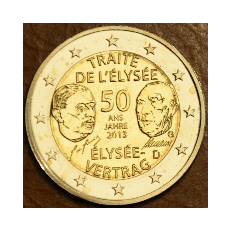 euroerme érme 2 Euro Németország 2013 \\"G\\" Elyseé Szerzõdés 50. ...