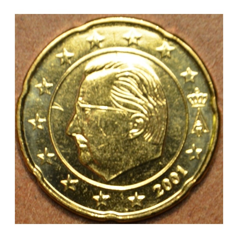 Euromince mince 20 cent Belgicko 2001 (UNC)