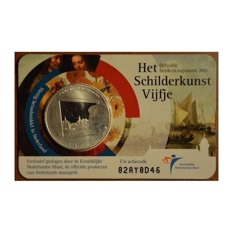 eurocoin eurocoins 5 Euro Netherlands 2011 - Dutch painting (BU card)