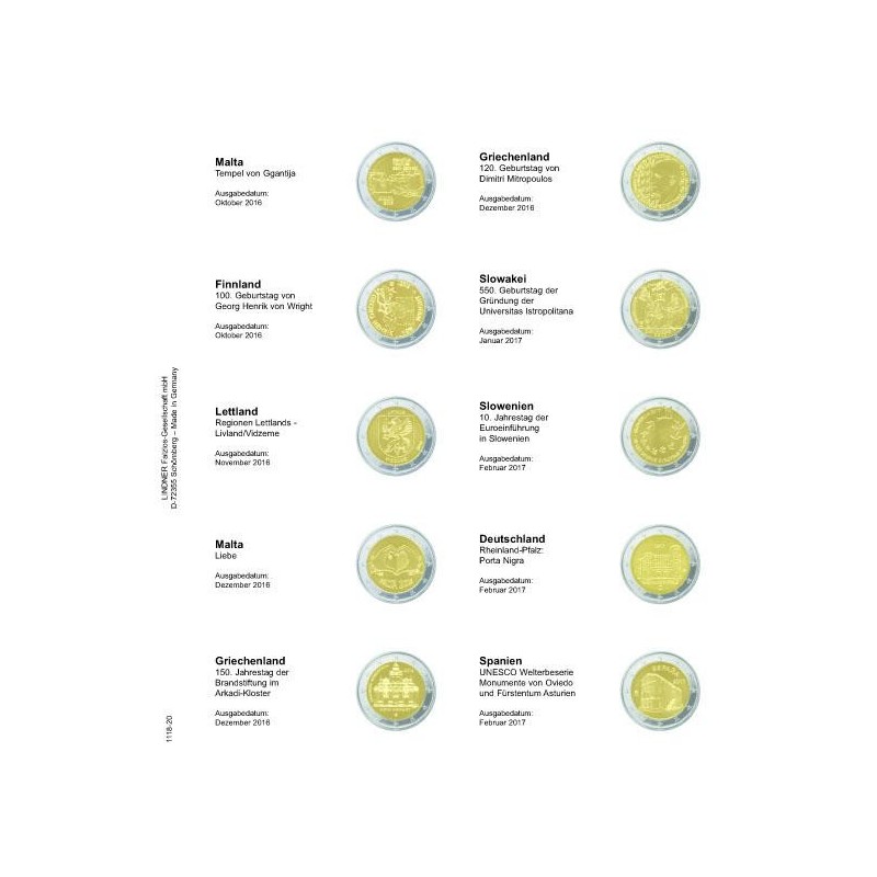 eurocoin eurocoins Lindner page for common 2 Euro coins - page 20. ...