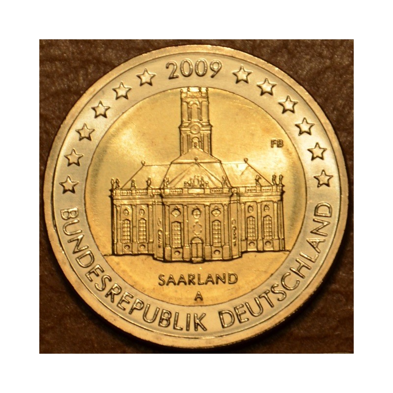 euroerme érme 2 Euro Németország 2009 \\"A\\" Saarland: Ludwigskirc...