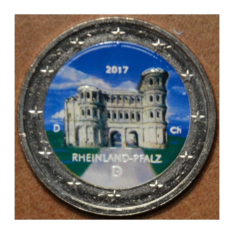 Euromince mince 2 Euro Nemecko \\"D\\" 2017 - Porýnie-Falcko: Porta...
