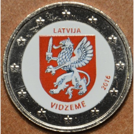euroerme érme 2 Euro Lettország 2016 - A Vidzeme régió II. (színeze...