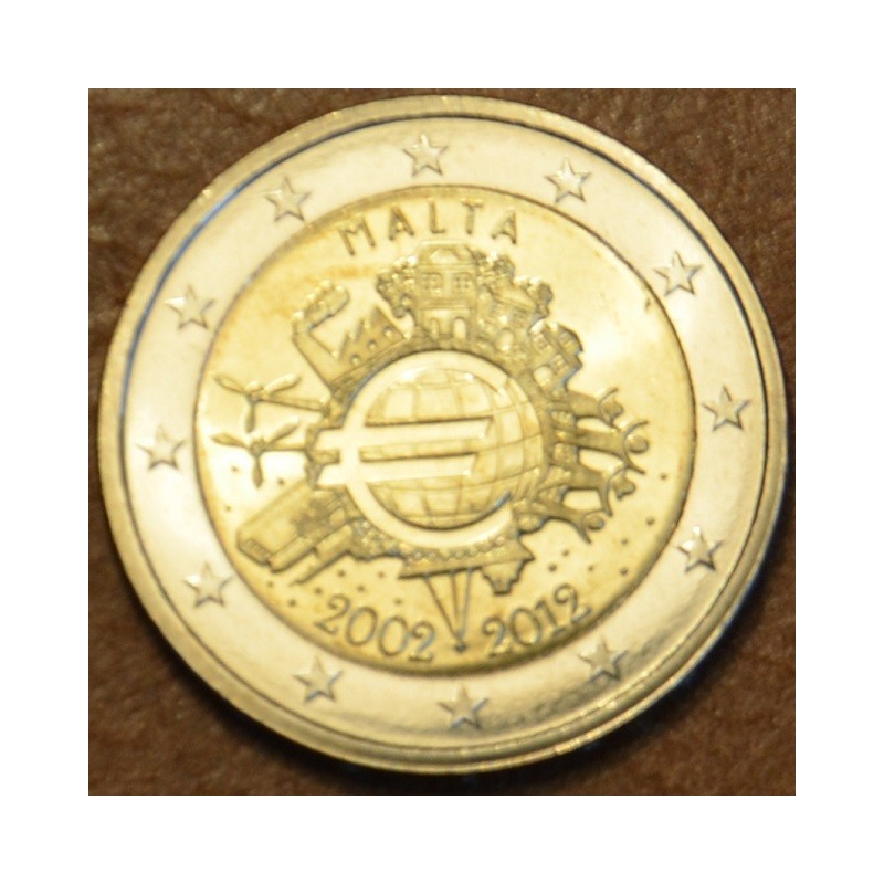 Euromince mince 2 Euro Malta 2012 - 10. výročia vzniku Eura (UNC)