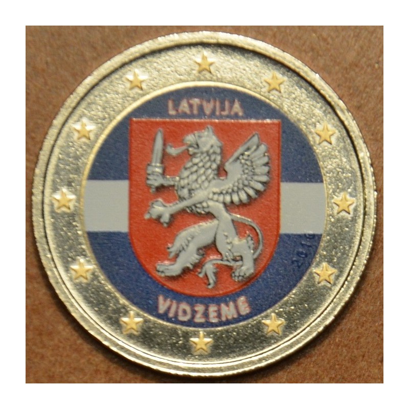 euroerme érme 2 Euro Lettország 2016 - A Vidzeme régió III. (színez...