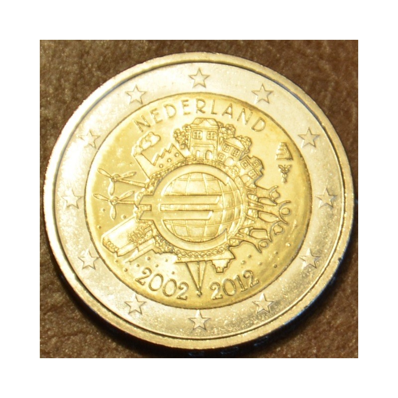 eurocoin eurocoins 2 Euro Netherlands 2012 - Ten years of Euro (UNC)