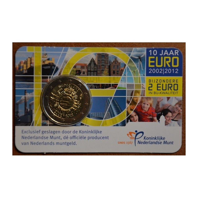 Euromince mince 2 Euro Holandsko 2012 - 10. výročia vzniku Eura (BU...