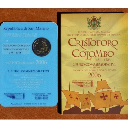 Euromince mince 2 Euro San Marino 2006 - 500. výročie smrti Krištof...