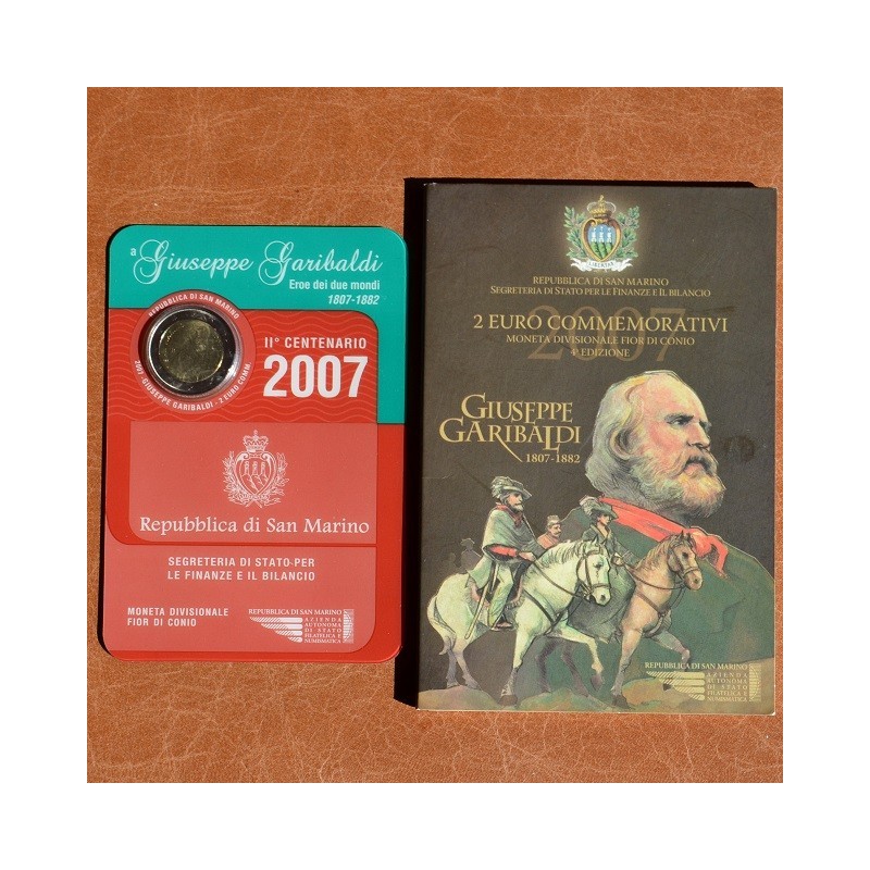 euroerme érme 2 Euro San Marino 2007 - Giuseppe Garibaldi születésé...