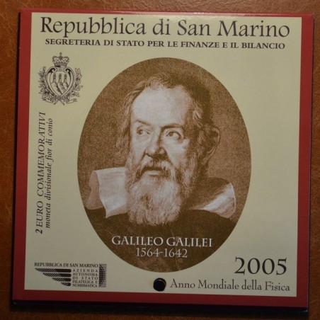 euroerme érme 2 Euro San Marino 2005 - Galileo Galilei, a fizika ne...