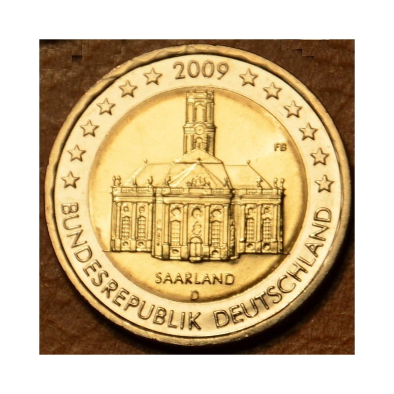 Euromince mince 2 Euro Nemecko 2009 \\"D\\" Sársko: Kostol Ludwigsk...