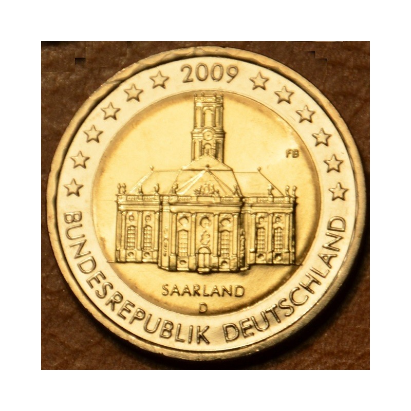 euroerme érme 2 Euro Németország 2009 \\"D\\" Saarland: Ludwigskirc...