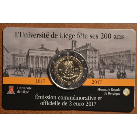Euromince mince 2 Euro Belgicko 2017 - Univerzita v Liege (BU karta...