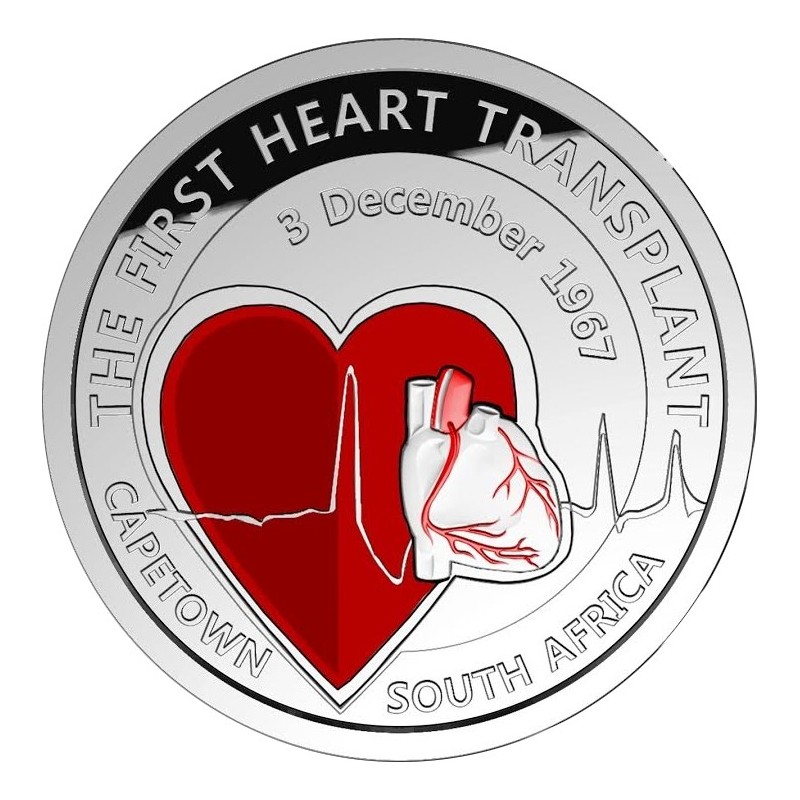 eurocoin eurocoins 5 Euro Belgium 2017 Heart transplantation (Proof)