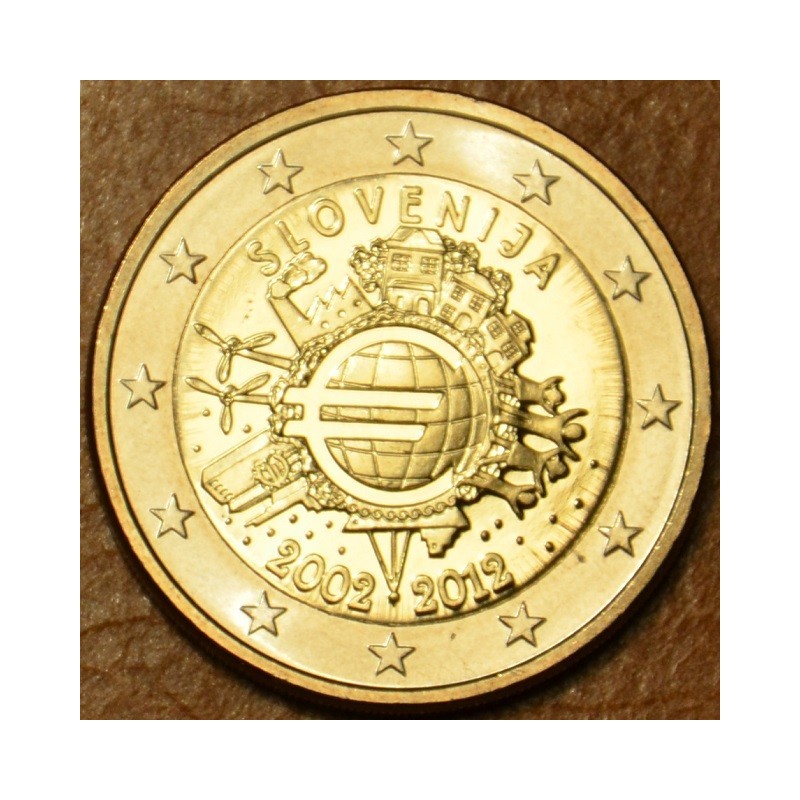 Euromince mince 2 Euro Slovinsko 2012 - 10. výročia vzniku Eura (UNC)