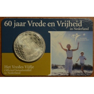 Euromince mince 5 Euro Holandsko 2005 - Mier a sloboda (BU karta)
