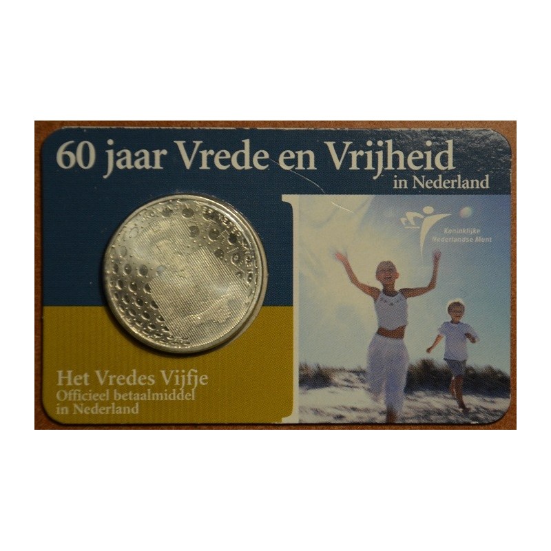 Euromince mince 5 Euro Holandsko 2005 - Mier a sloboda (BU karta)