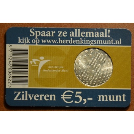 euroerme érme 5 Euro Hollandia 2005 - Béke és szabadság (BU kártya)