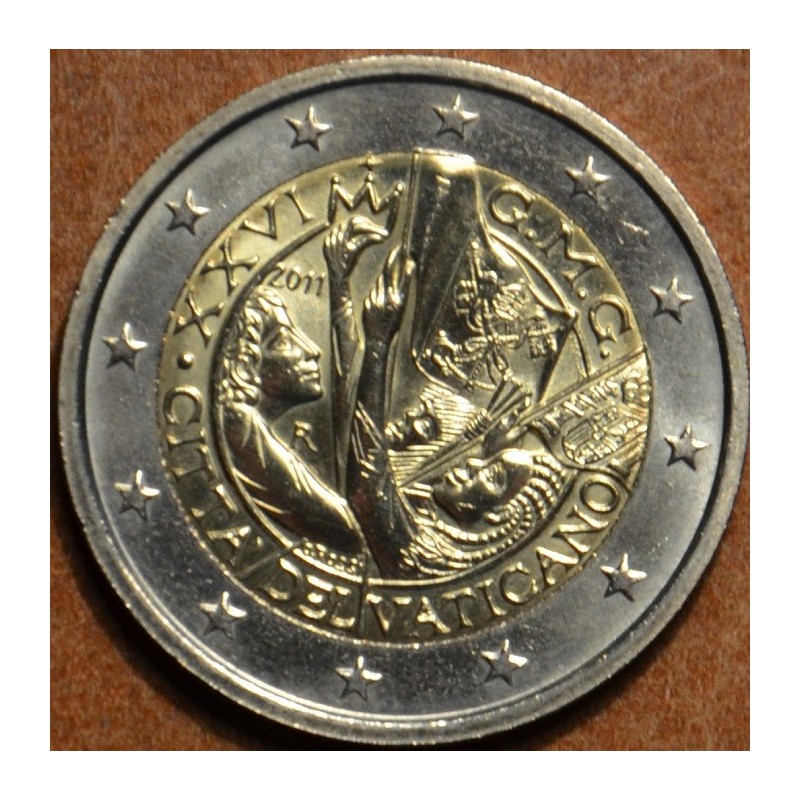 Euromince mince 2 Euro Vatikán 2011 - XXVI. svetové stretnutie mlád...