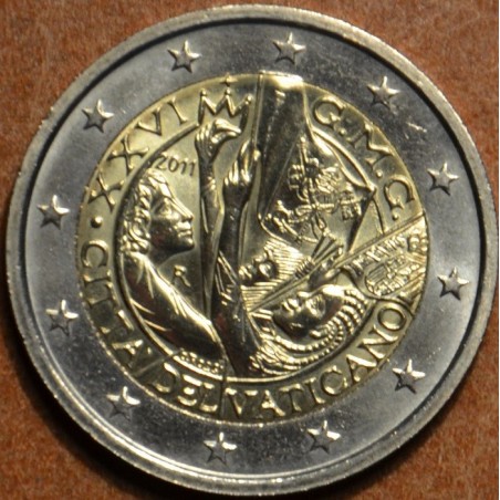 Euromince mince 2 Euro Vatikán 2011 - XXVI. svetové stretnutie mlád...