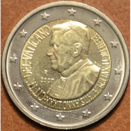Euromince mince 2 Euro Vatikan 2007 - 80. narodeniny pápeža Benedic...