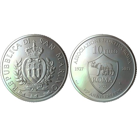 Euromince mince 10 Euro San Marino 2017 - 90 rokov AS Roma (BU)