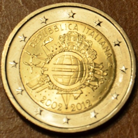 eurocoin eurocoins 2 Euro Italy 2012 - Ten years of Euro (UNC)