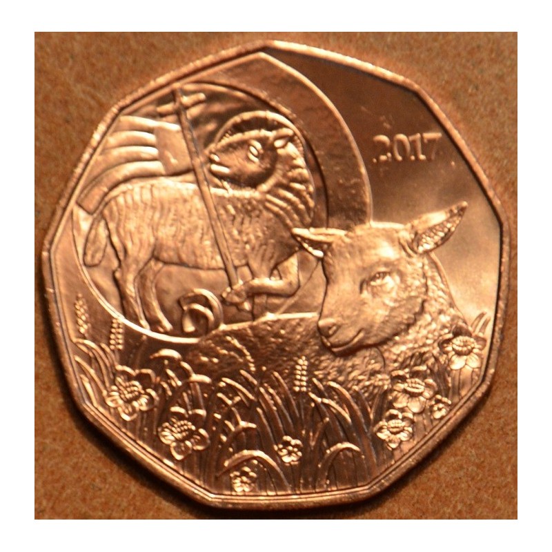 Euromince mince 5 Euro Rakúsko 2017 Veľkonočné jahniatko (UNC)
