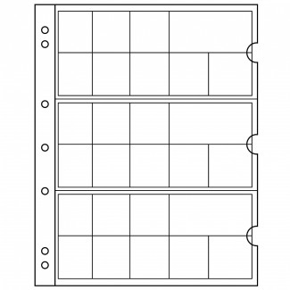Euromince mince 5 listov do albumov Leuchtturm NUMIS na 3 sady