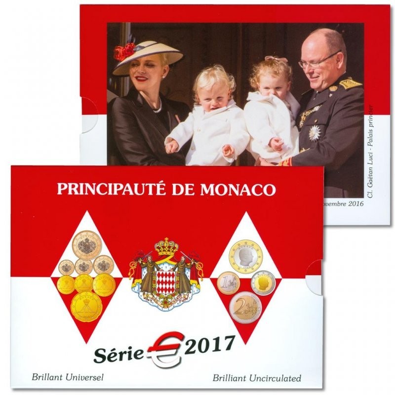 Euromince mince Monaco 2017 sada 8 mincí (BU)